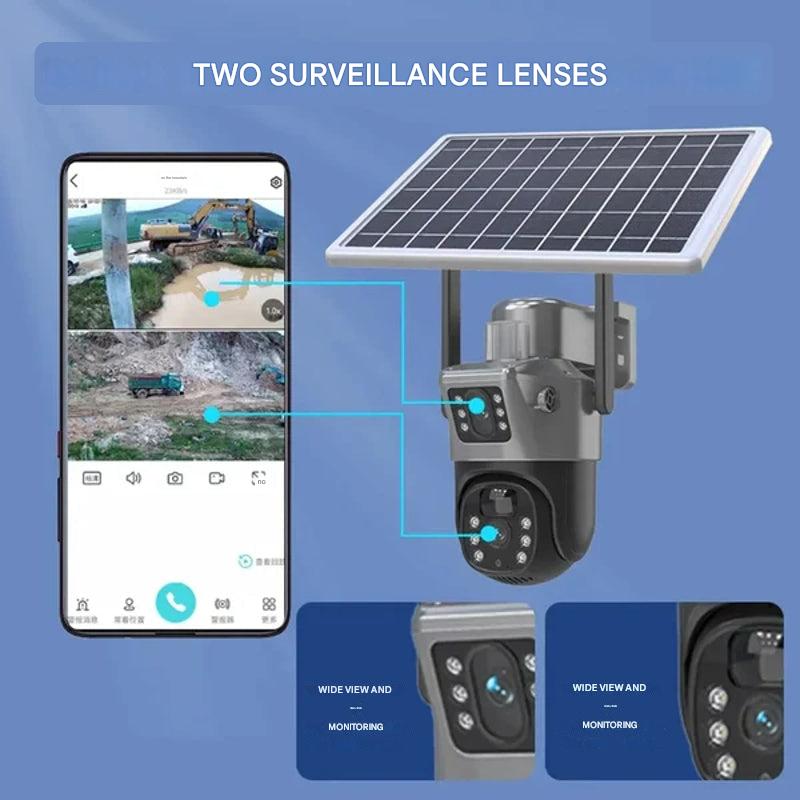 Frendorf | DualGuard Solar 4K – Drahtlose 4K Sicherheitskamera mit Solarpanel und 4G