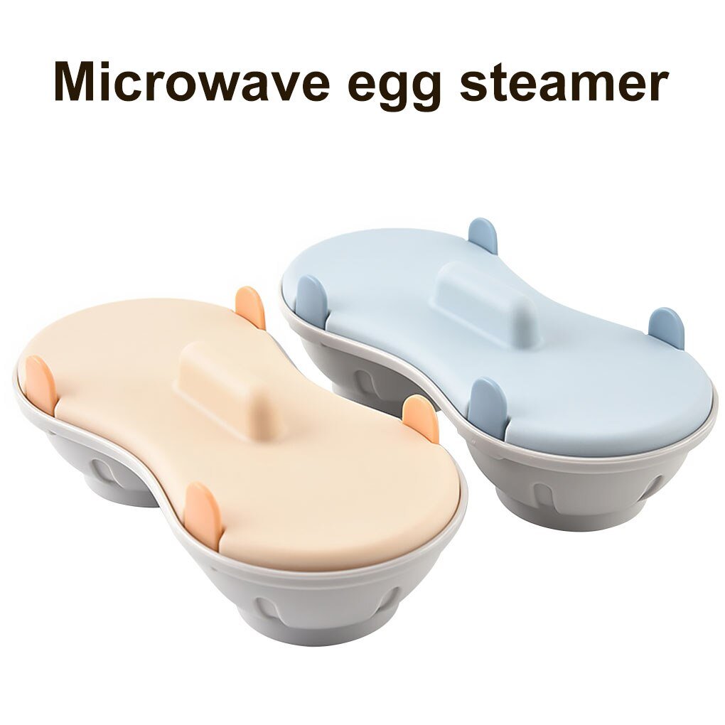 Doppel-Ei-Portionsmacher Poached Eggs Kocher Dampfkocher Küchen Gadget