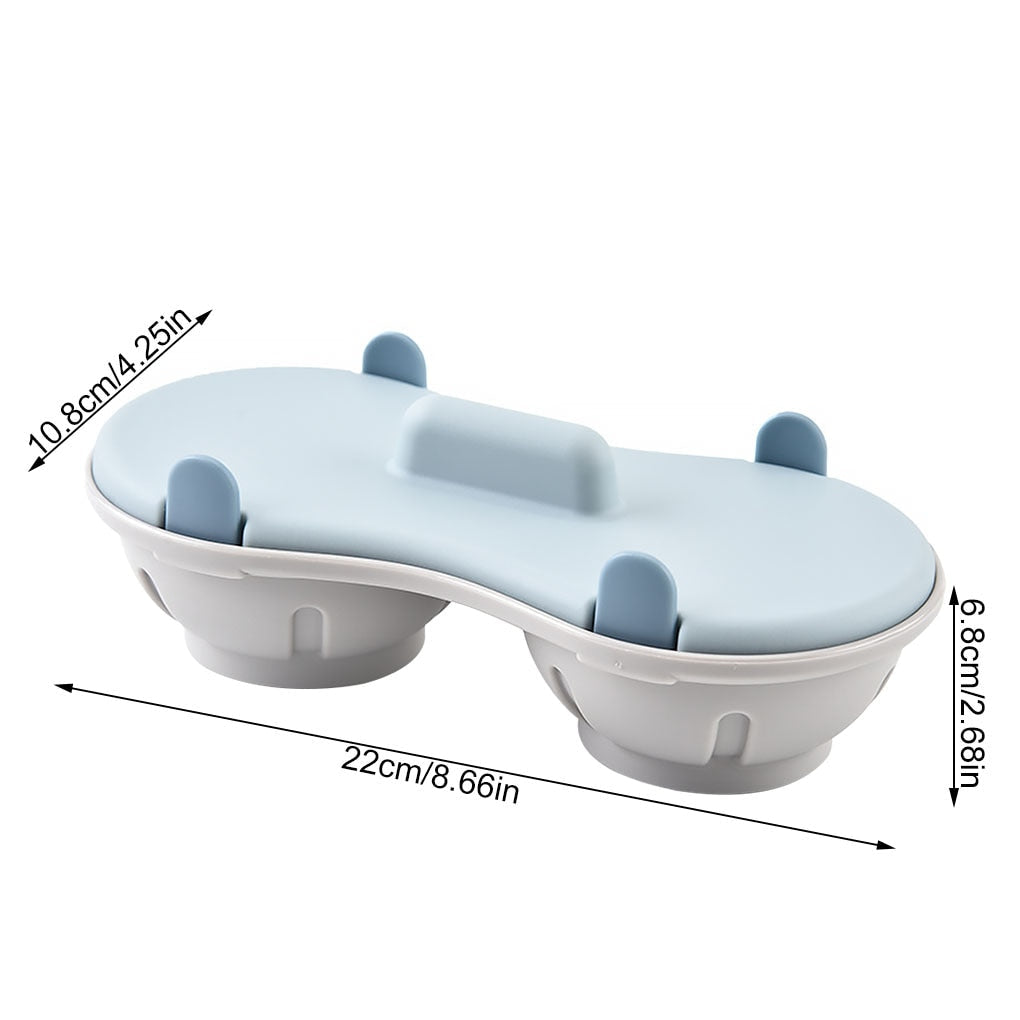 Doppel-Ei-Portionsmacher Poached Eggs Kocher Dampfkocher Küchen Gadget