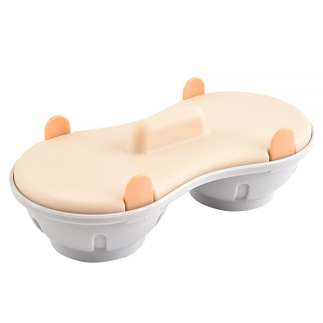 Doppel-Ei-Portionsmacher Poached Eggs Kocher Dampfkocher Küchen Gadget