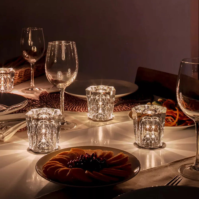 Frendorf | Luminique Aura Kabellose Kristall Tischlampe | LED-Stimmungslicht | Luxuriöse Beleuchtung für Zuhause