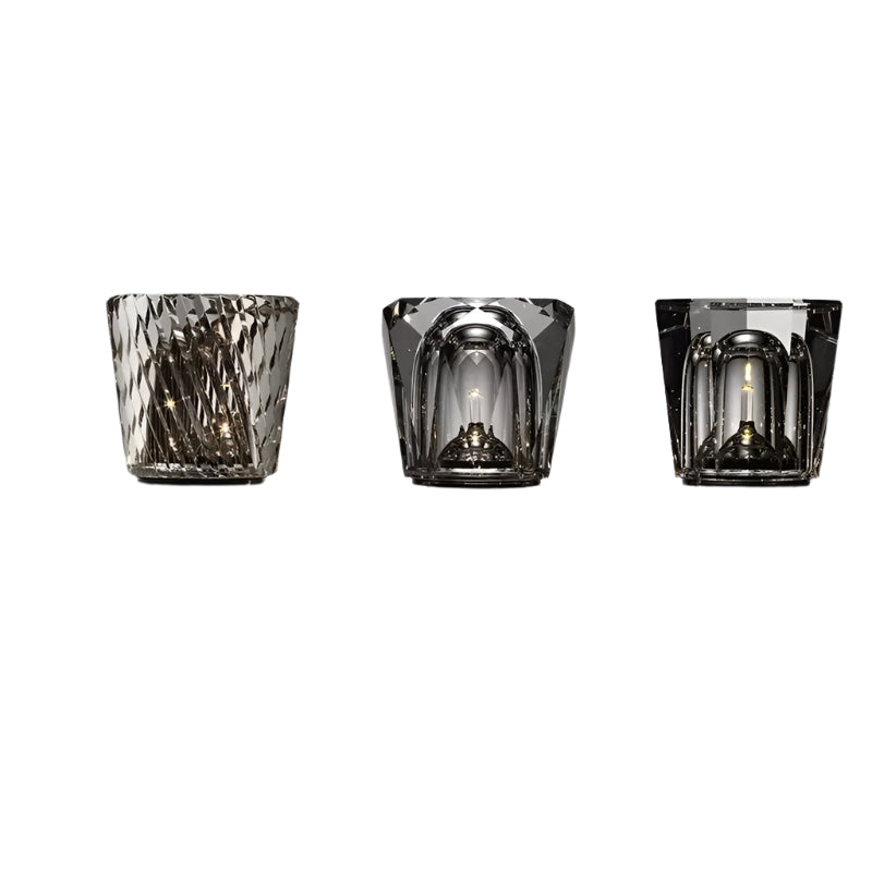 Frendorf | Lunara kabellose LED-Kristall- Tischlampe – Facettierte Stimmungsbeleuchtung