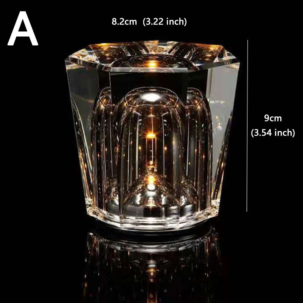 Frendorf | Luminique Aura Kabellose Kristall Tischlampe | LED-Stimmungslicht | Luxuriöse Beleuchtung für Zuhause