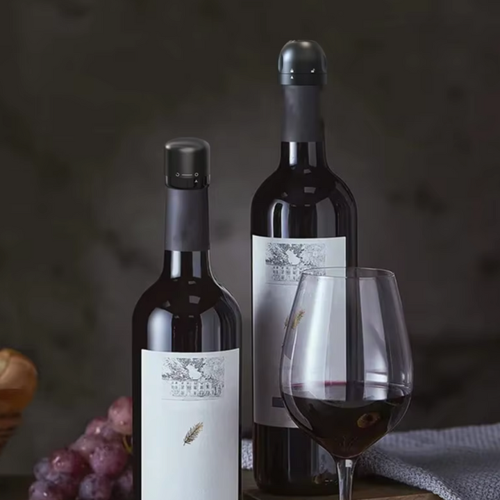 Frendorf | Silikon-Weinflaschenverschluss | Einfaches Abdichten und Verschließen - 1 + 1 Gratis!