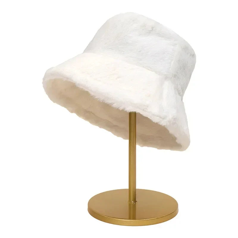 Frendorf | Warme Herbst Bucket Hat aus Kaninchenfell für Damen - Lorna