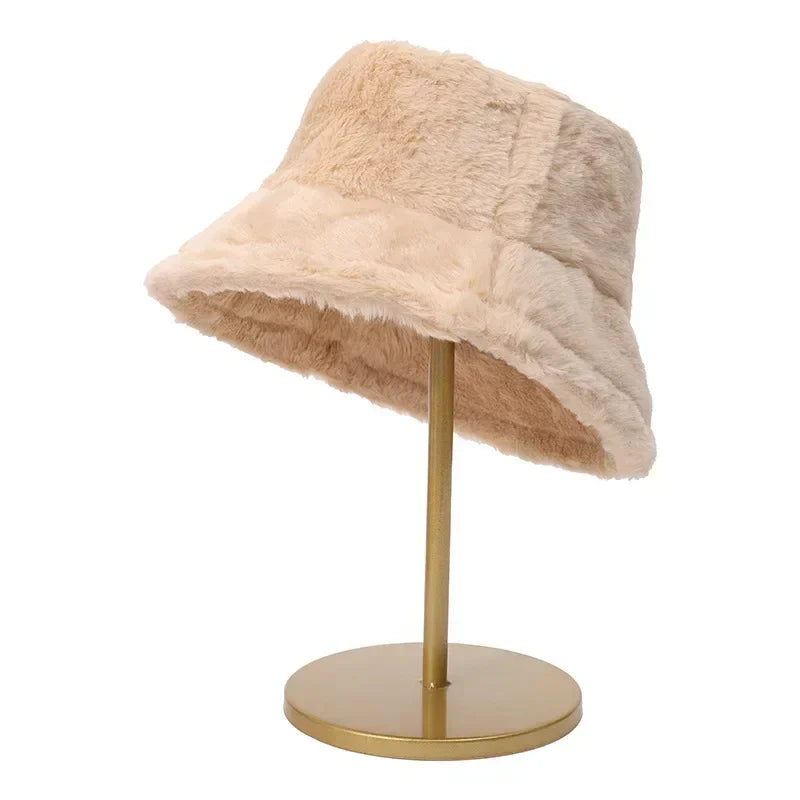 Frendorf | Warme Herbst Bucket Hat aus Kaninchenfell für Damen - Lorna
