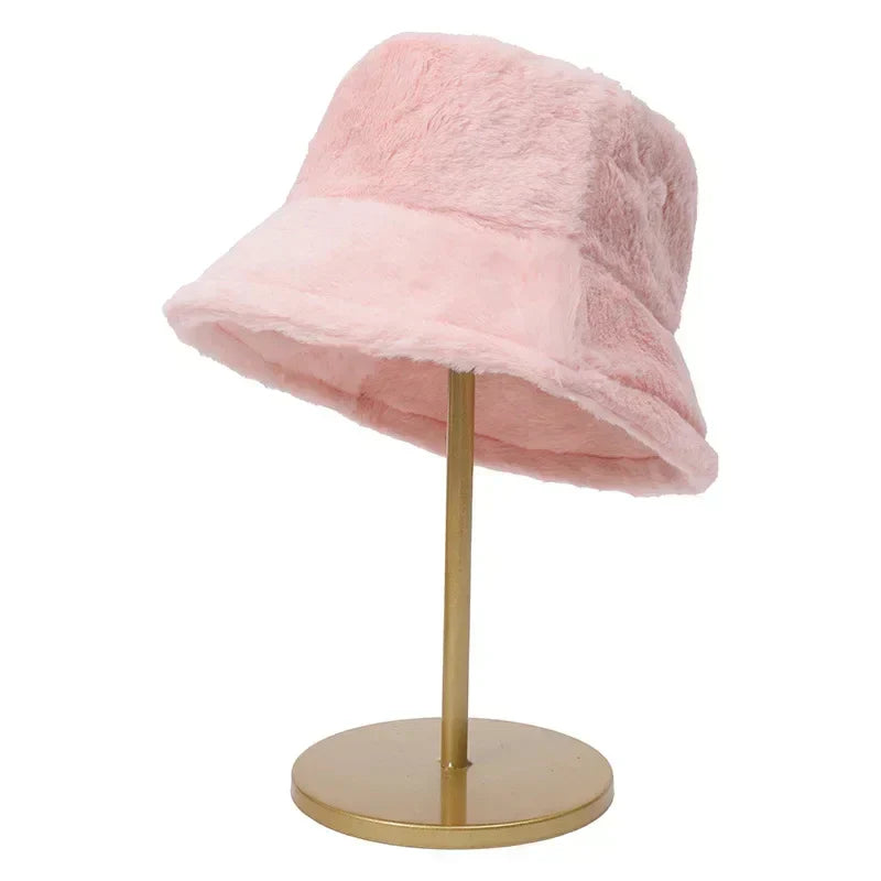 Frendorf | Warme Herbst Bucket Hat aus Kaninchenfell für Damen - Lorna