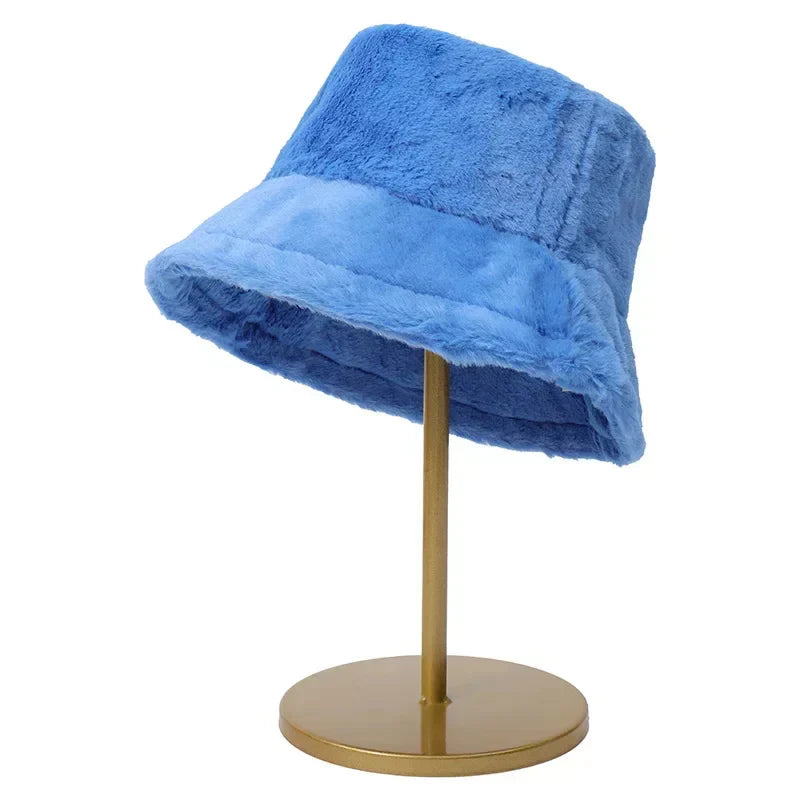 Frendorf | Warme Herbst Bucket Hat aus Kaninchenfell für Damen - Lorna