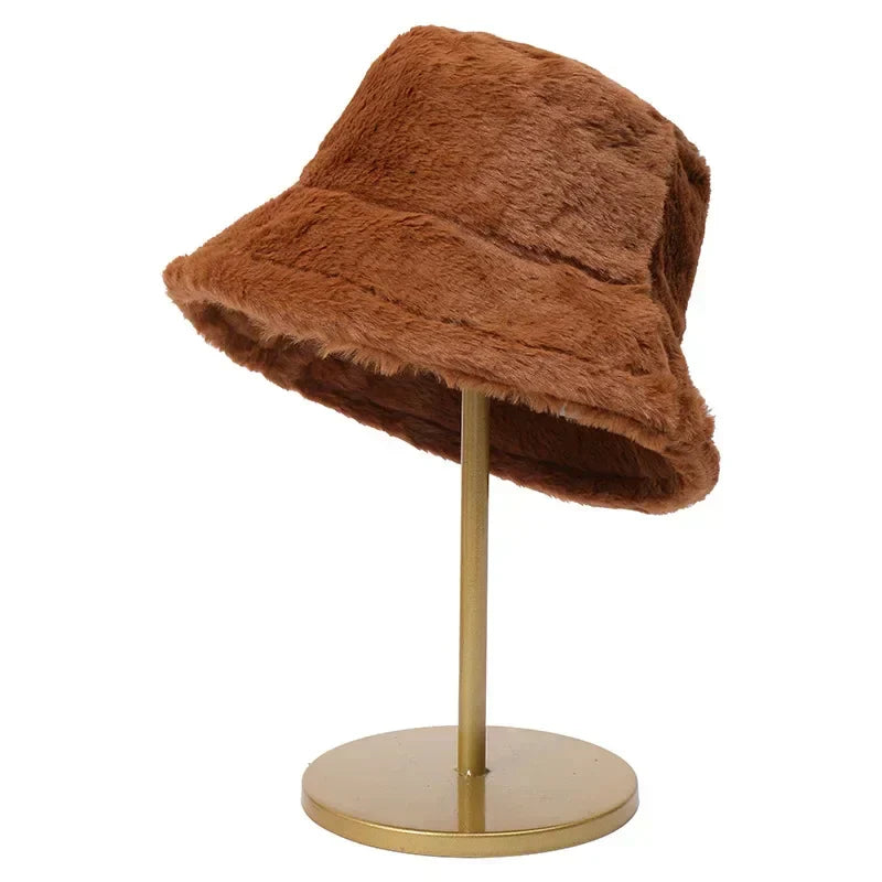 Frendorf | Warme Herbst Bucket Hat aus Kaninchenfell für Damen - Lorna