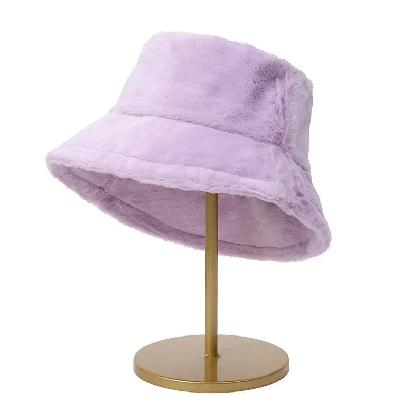 Frendorf | Warme Herbst Bucket Hat aus Kaninchenfell für Damen - Lorna