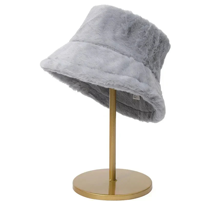 Frendorf | Warme Herbst Bucket Hat aus Kaninchenfell für Damen - Lorna