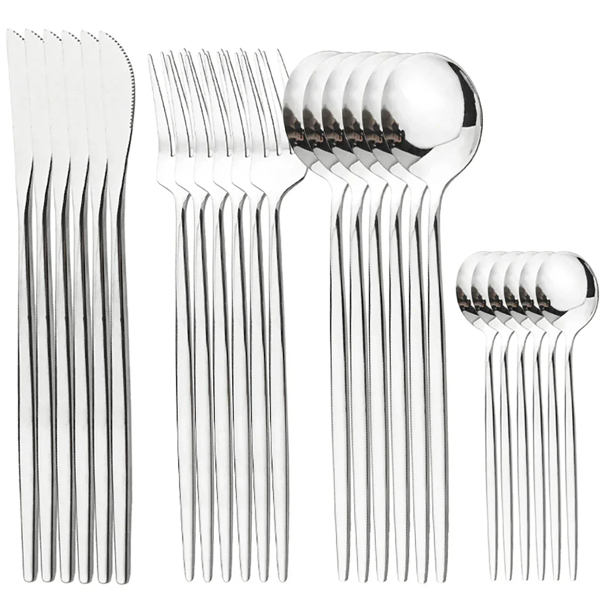 Frendorf | Cutluxe Elegance 24-teiliges Besteckset | Edelstahl | Modernes Design | Spülmaschinengeeignet | Hochwertige Tischkultur