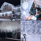 Outdoor Winter Slänger LED Eiszapfen Vorhang Weihnachtsbeleuchtung - Curtcle