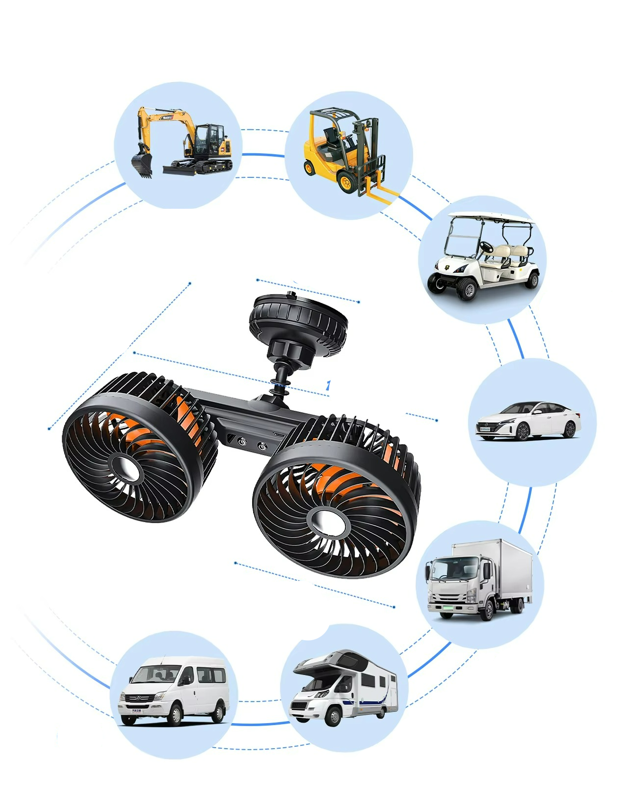 Frendorf | Auto-Lüfter mit zwei Köpfen