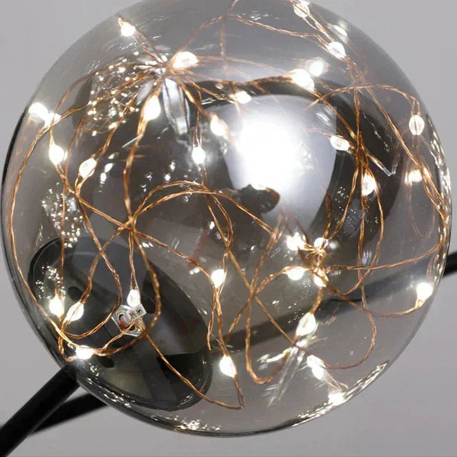 Frendorf | AuroraSphere Glaskugel-Kronleuchter | Eleganter Designerleuchter | Modern & Luxuriös