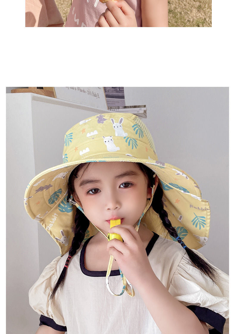 Frendorf | ANTI-UV KINDER SONNENHUT MIT PFEIFE – SOMMER BUCKET HUT FÜR JUNGEN UND MÄDCHEN