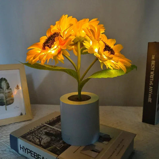 Frendorf | Wiederaufladbare Sonnenblumen-Nachtlampe