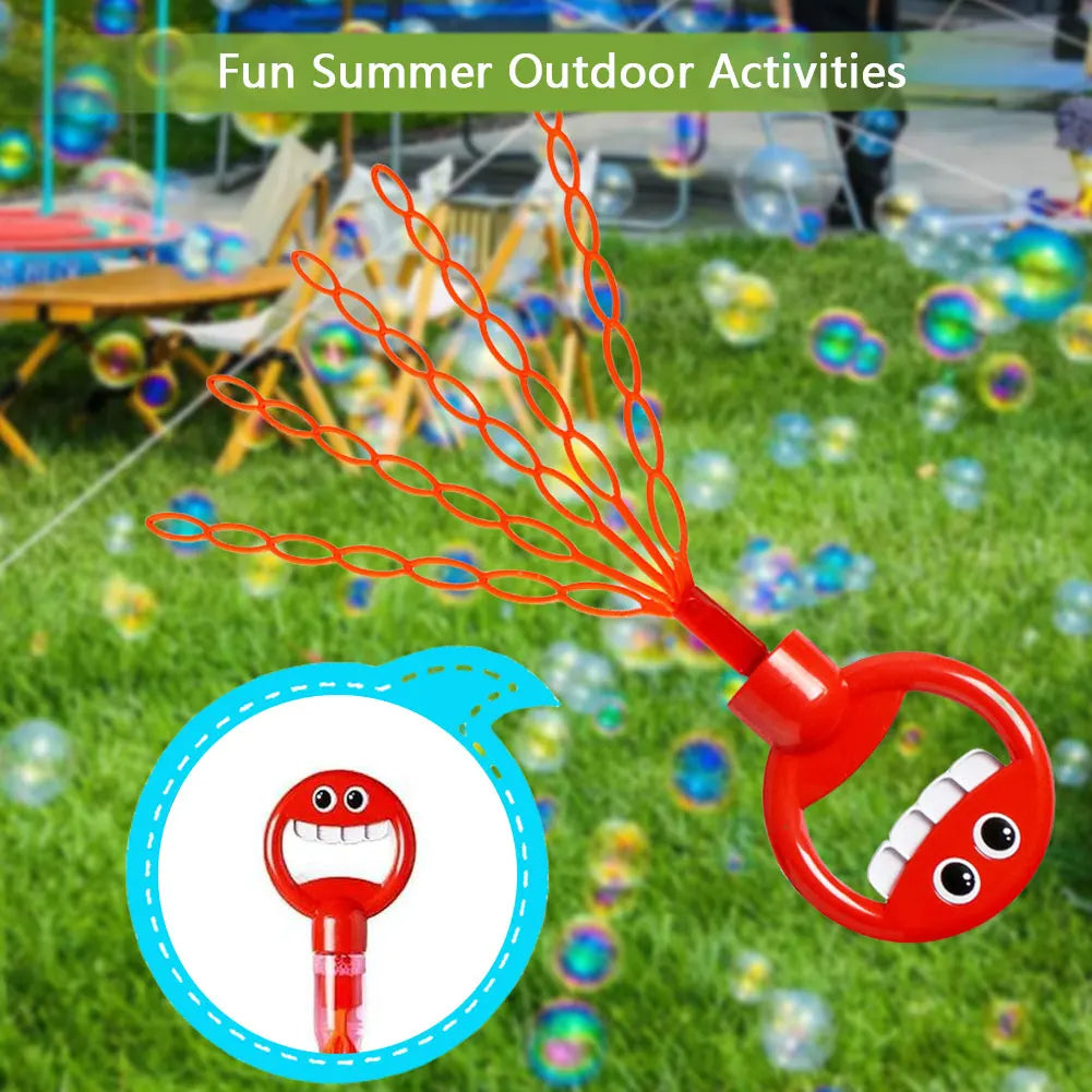 Frendorf | 32-Loch lächelndes Gesicht Seifenblasenstab (zufällige Farbe)