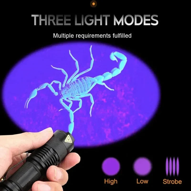 LED UV-Zaklamp - Ultraviolette Inspektionslampe für Haustierurin und Fleckenerkennung