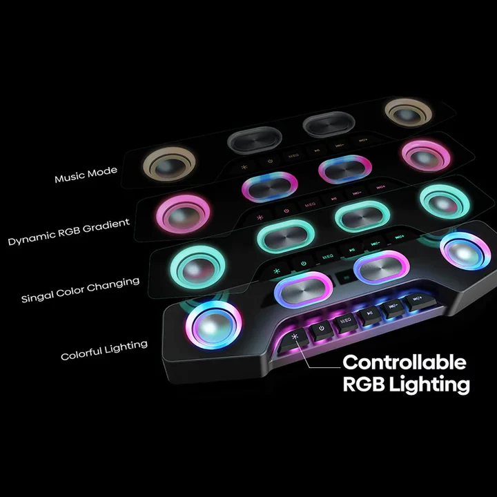 Frendorf | Bluetooth-Desktoplautsprecher mit RGB-Effekten