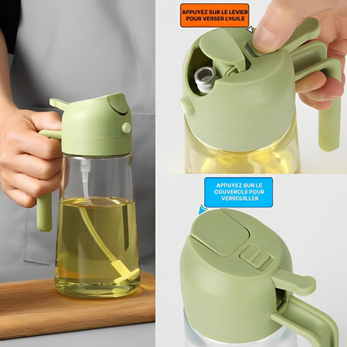 Frendorf | Spray Olivenöl mit Sprühkopf und 2-in-1-Verteiler