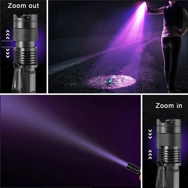 LED UV-Zaklamp - Ultraviolette Inspektionslampe für Haustierurin und Fleckenerkennung