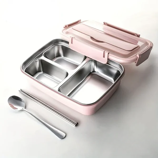 Frendorf | Auslaufsichere Brotdose aus rostfreiem Stahl mit 3/4 Fächern