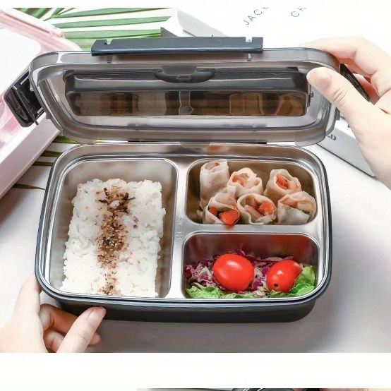 Frendorf | Auslaufsichere Brotdose aus rostfreiem Stahl mit 3/4 Fächern