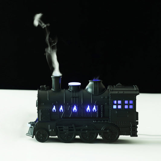 Frendorf | SteamAura Retro Train Öl-Diffuser & Luftbefeuchter | Ätherische Öle | Aromatherapie & Stimmungslicht | USB-Betrieb