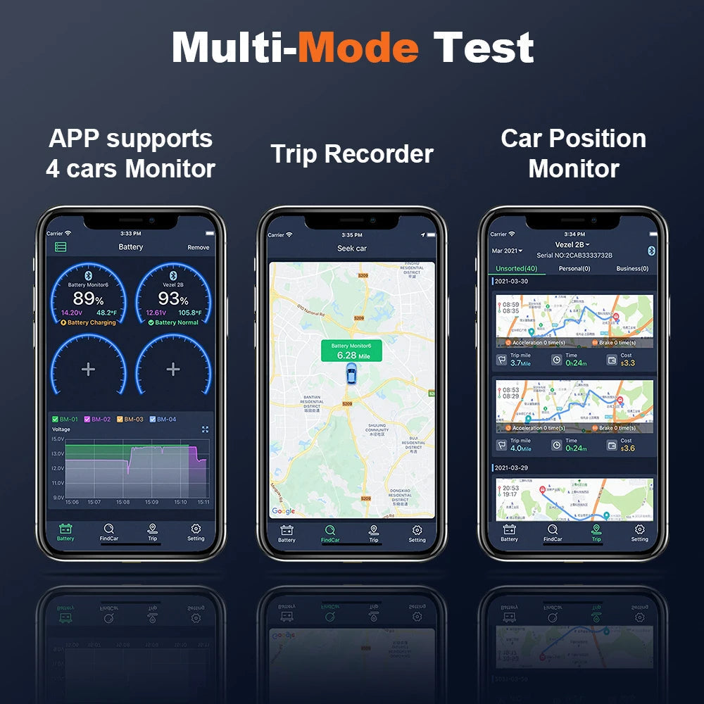 Frendorf | Auto-Batterietester mit Bluetooth-Überwachung