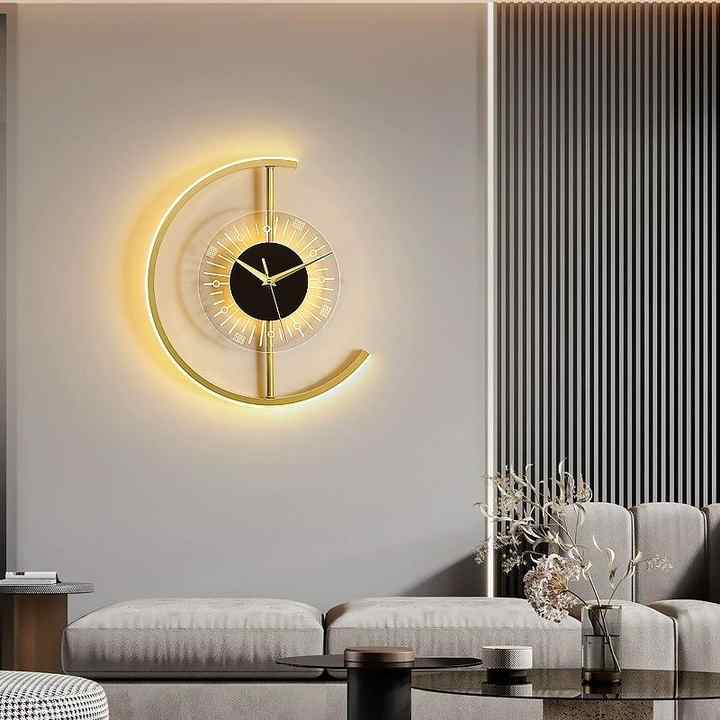 Frendorf | Modernes leuchtendes LED-Wanduhr
