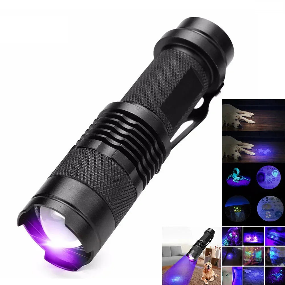 LED UV-Zaklamp - Ultraviolette Inspektionslampe für Haustierurin und Fleckenerkennung