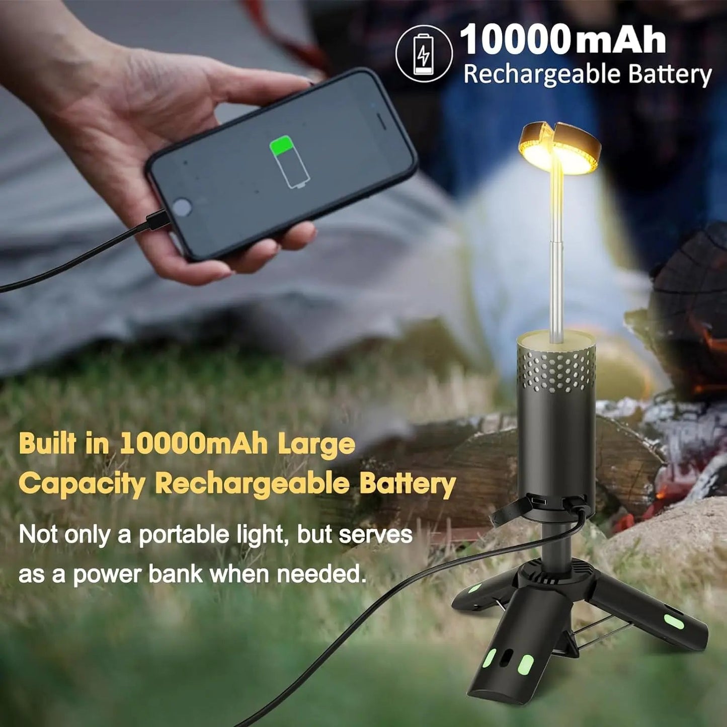 Frendorf | 10000mAh Campinglicht mit Stativ