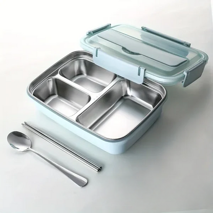 Frendorf | Auslaufsichere Brotdose aus rostfreiem Stahl mit 3/4 Fächern