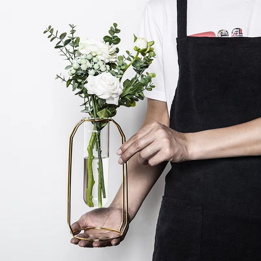 Frendorf | Klar Elegance Glasvase – Elegante Basis für Stilvolle Blumenarrangements