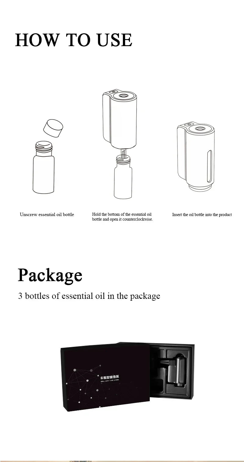 Frendorf | Elektrische Aroma Diffuser - Luftverfrischer für Auto - USB Luftbefeuchter