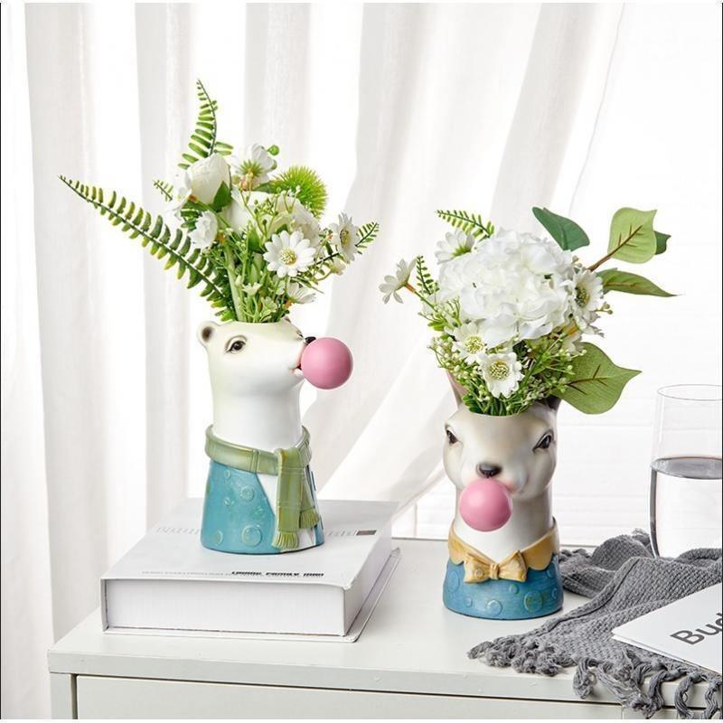 Frendorf | BubbleBeast Tierische Deko-Vase | Kreative Blumenvase mit Charakter