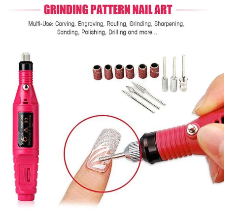 Frendorf | Nailpro 6 IN 1 - Elektrischer Nagelfräser - Nagelfeile - Pediküreset - USB-Anschluss