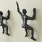 "Wandkletterer" Gusseisen Dekorative Schwarze Wandmontagehaken (Set von 2)