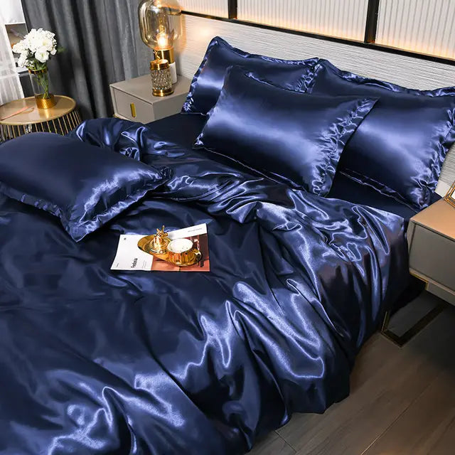 Frendorf | Luxe Uni-Satin-Bettbezug - SilkSerenity