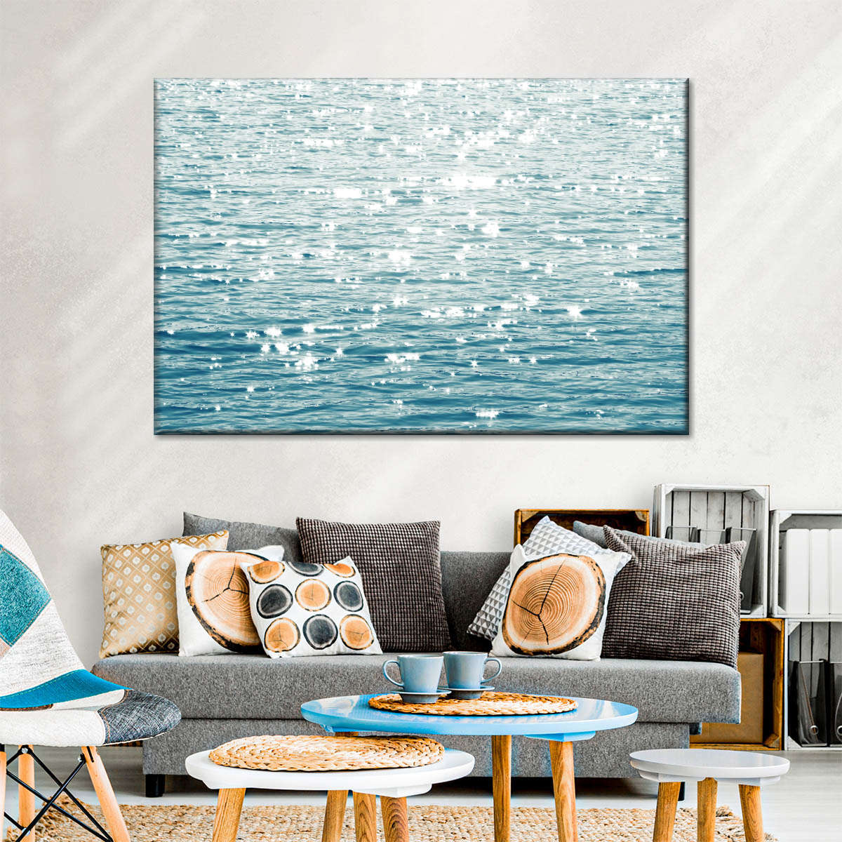 Frendorf | Sonnige Meer Aqua Wandkunst