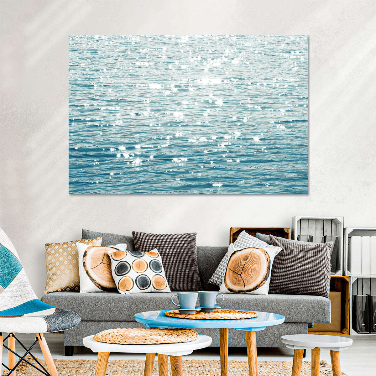 Frendorf | Sonnige Meer Aqua Wandkunst