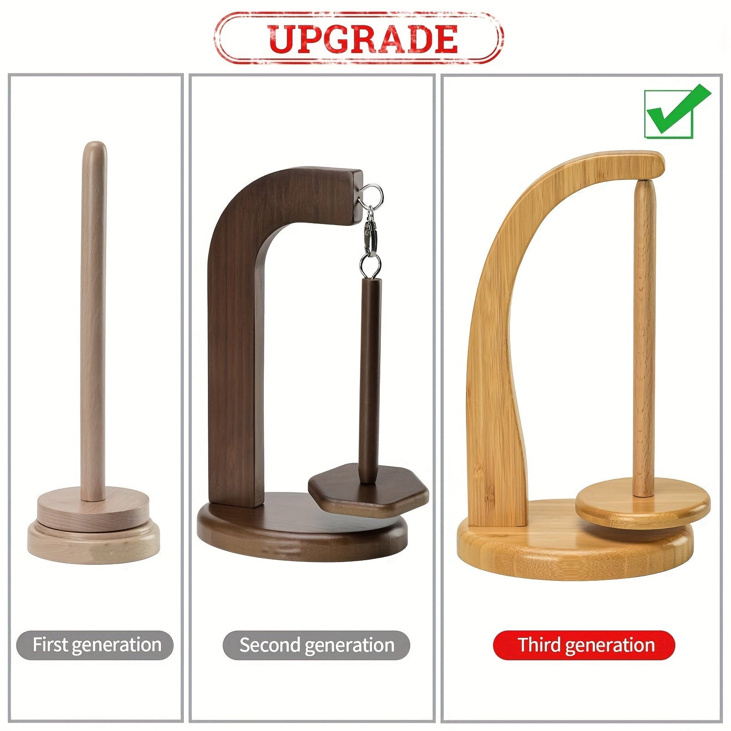 Frendorf | Bamboo Garnhalter – Praktische Aufbewahrung für Strick- und Häkelprojekte