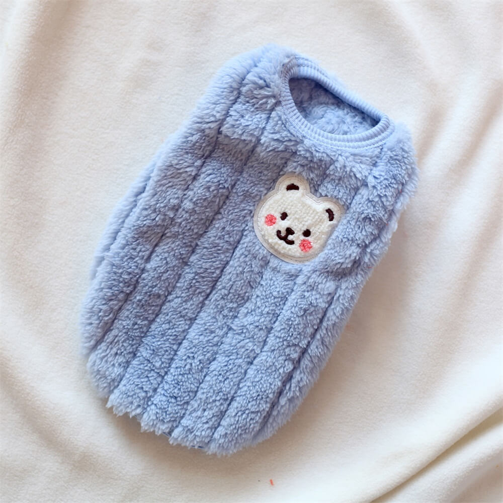 Adorabler Fuzzy Bear Hundepullover - Weich und Gemütlich für Winterkomfort
