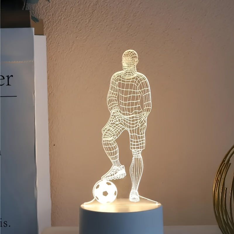 Fußballer 3D Lampe – Für eine sportliche Atmosphäre