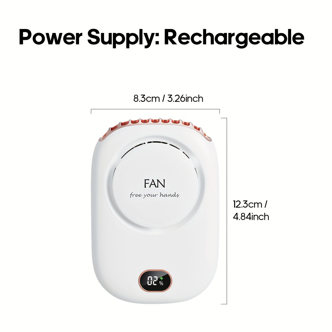 Frendorf | BreezeWave | Tragbarer Nackenventilator | Kabellos und Leicht | Wiederaufladbar