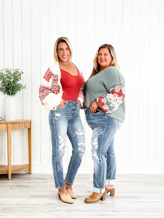 Frendorf | Zerrissene Jeans mit Distressed-Effekt und Bauchkontrolle