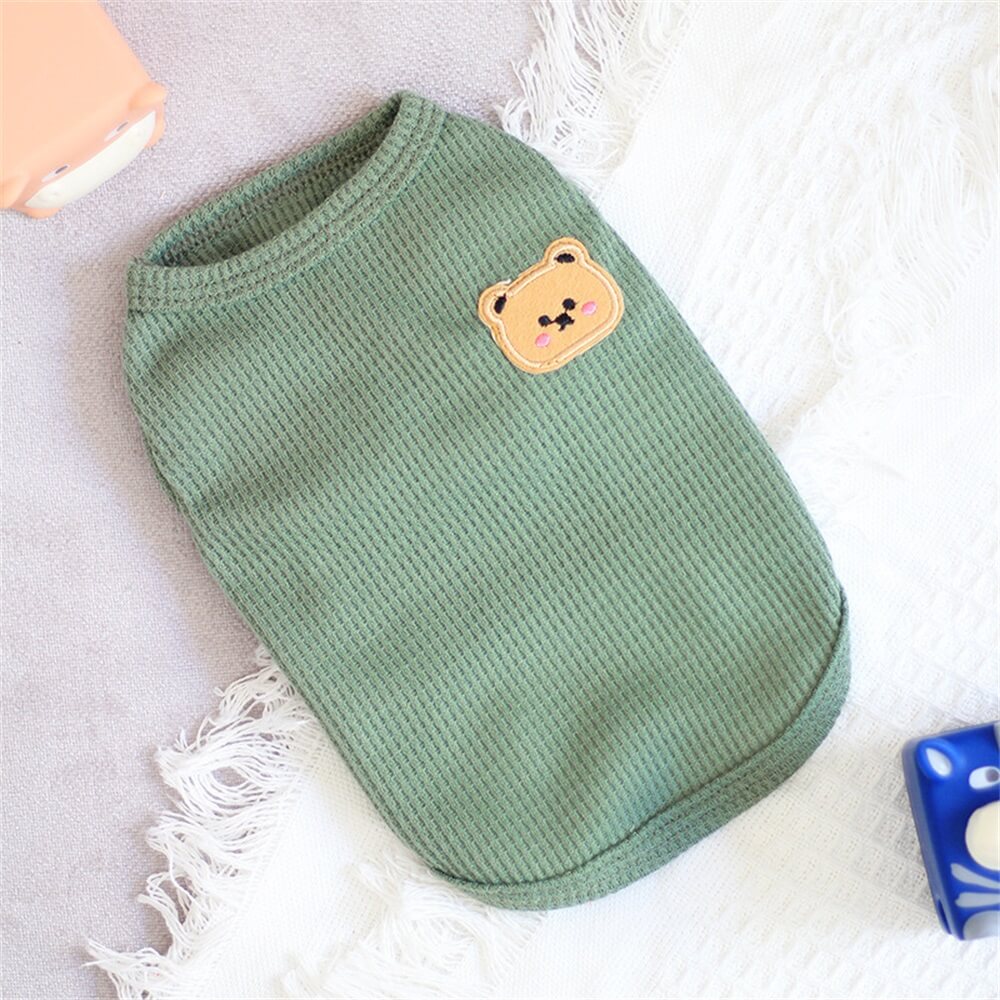 Adorables Waffle Knit Bärenhundshirt – Gemütlich und Stilvoll für Jeden Tag