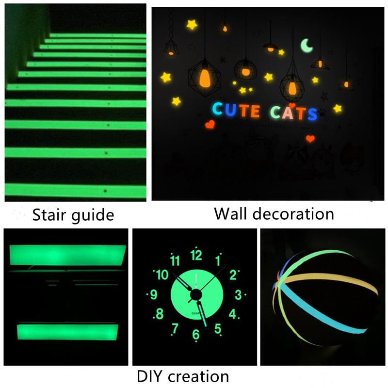Frendorf | GlowPro Luminous Klebeband | Selbstklebend | Leuchtend im Dunkeln | Sicherheits- & Dekoband