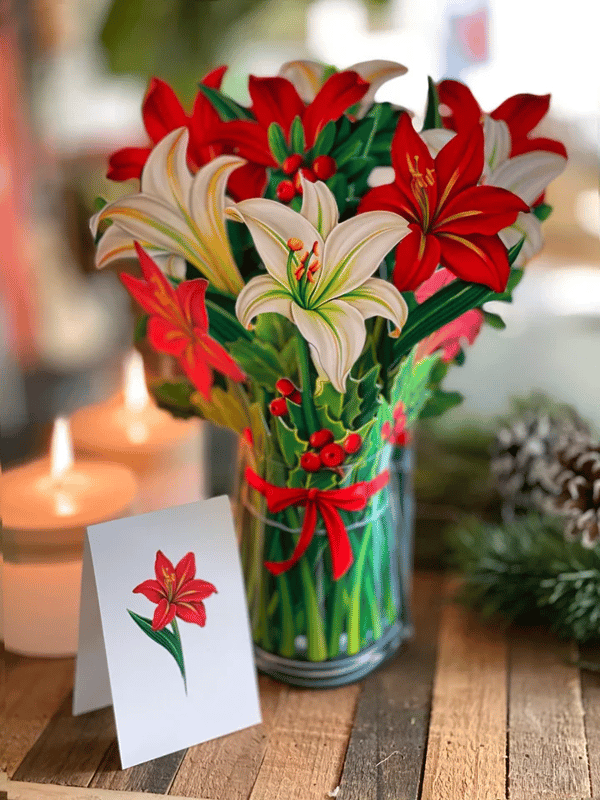 Kunstoff Pop-up Blume | Inkl. Gratis Geschenkkarten - Faire